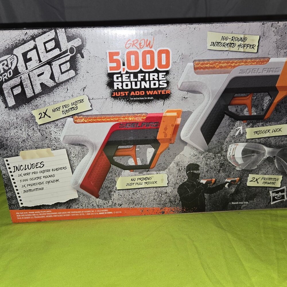 Nerf Pro Gelfire Dual Wield Pack, 2 Blasters,